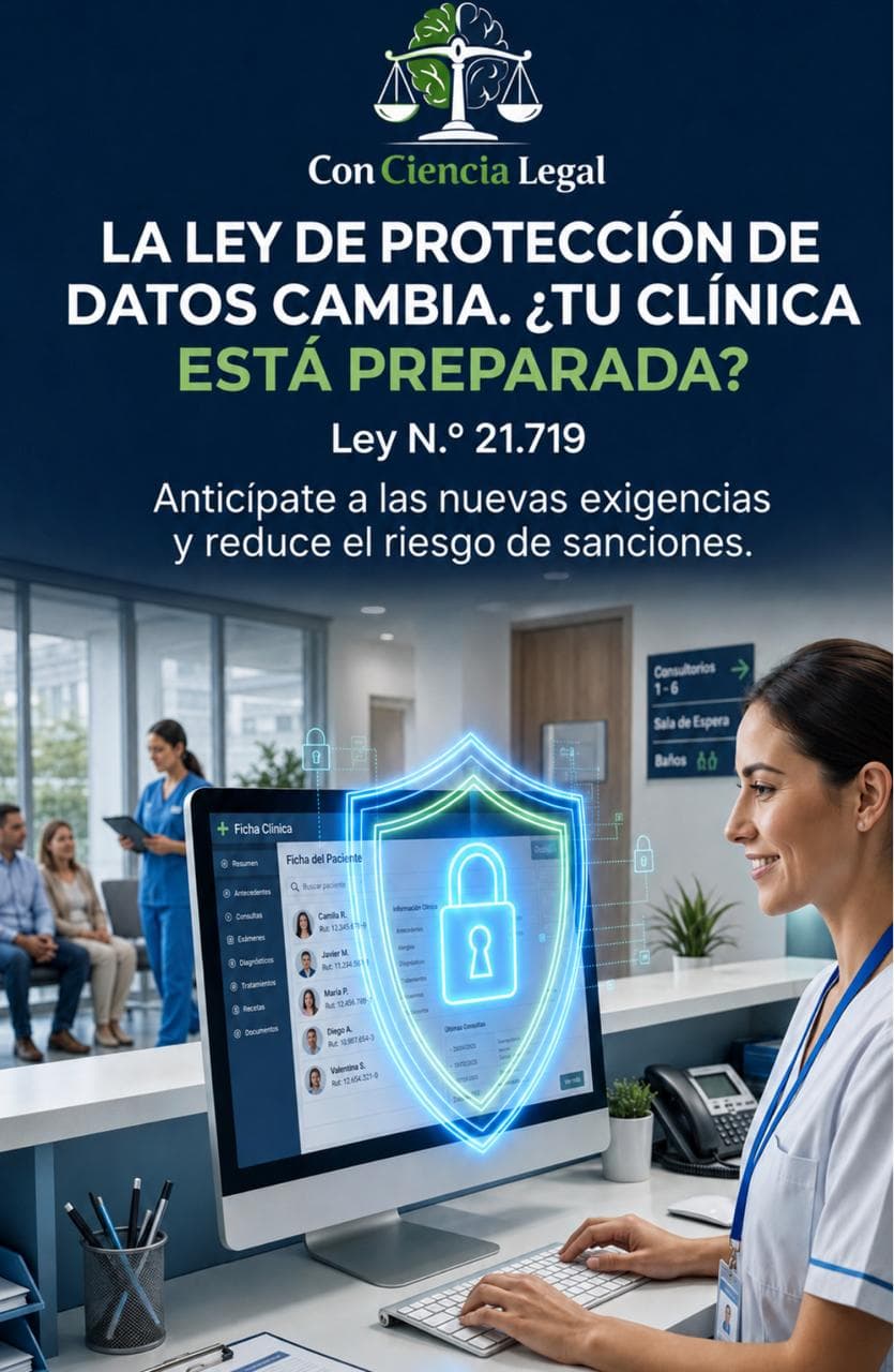 Aviso de ConCiencia Legal: la Ley de Protección de Datos cambia, ¿tu clínica está preparada? Ley N.º 21.719.